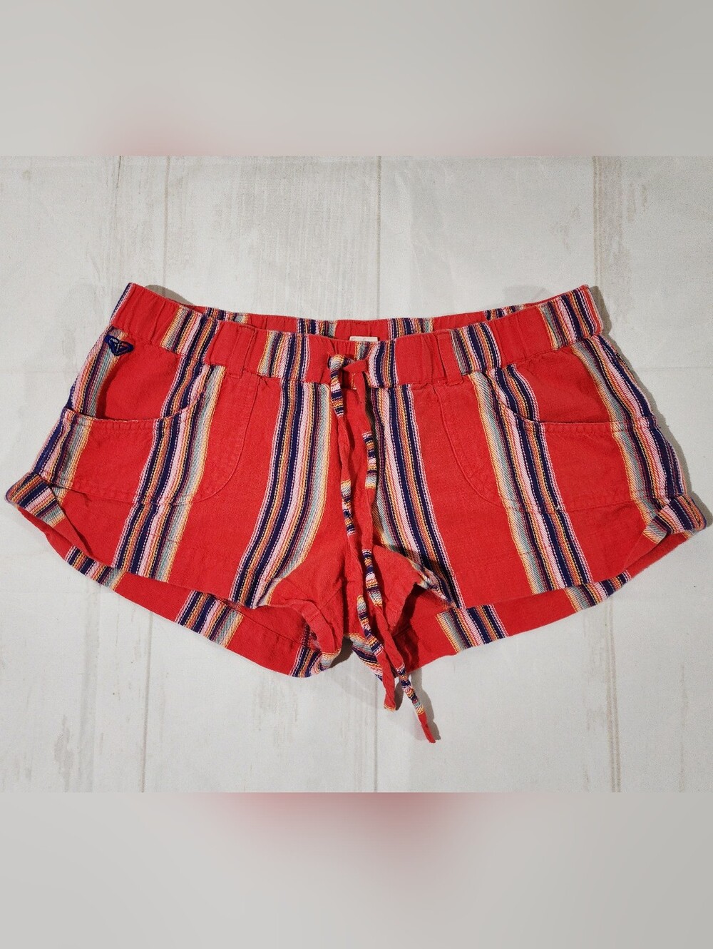 ROXY Striped Cotton Shorts